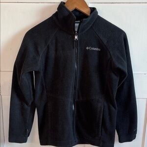 Columbia Black Fleece Liner Jacket Full Zipper Pockets Boys Medium